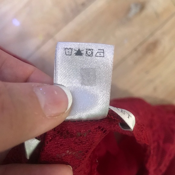 Red Victoria’s Secret Sheer Lace Halter Babydoll - Picture 15 of 17